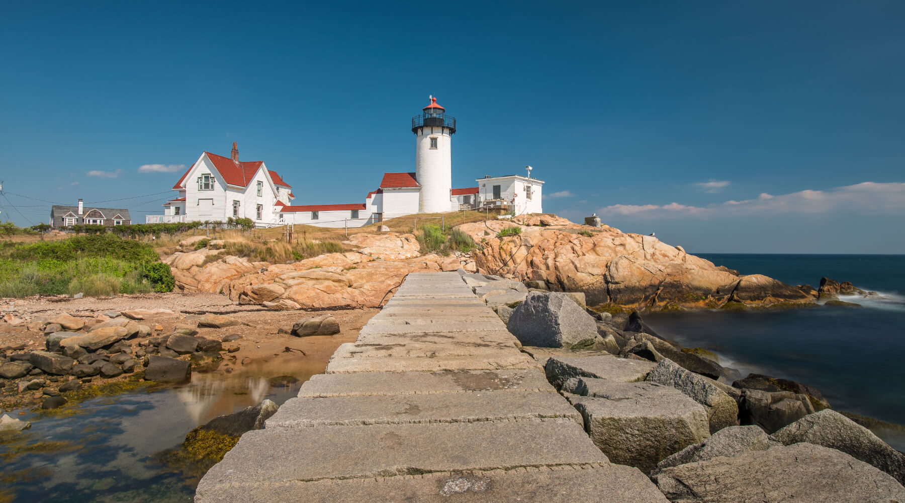 Eastern Point Lighthouse Rocks Cape Ann Ma Adj