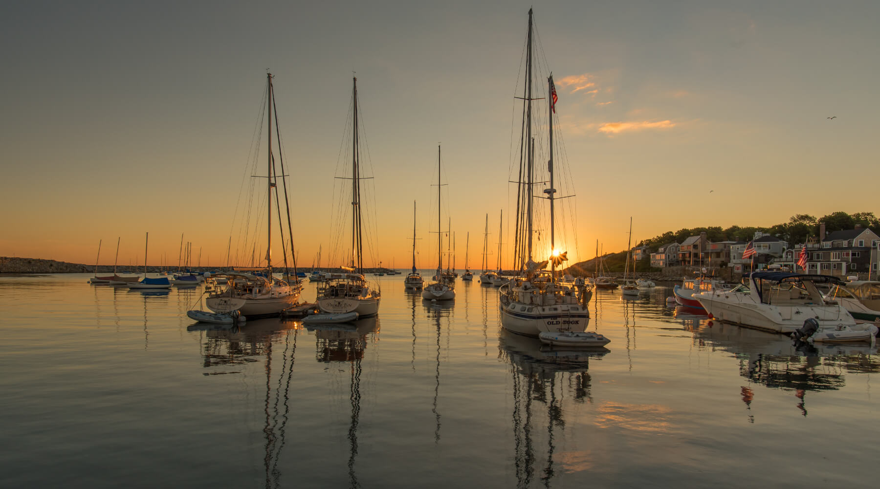 Hero Boats Sunset Gloucester Ma Harbor