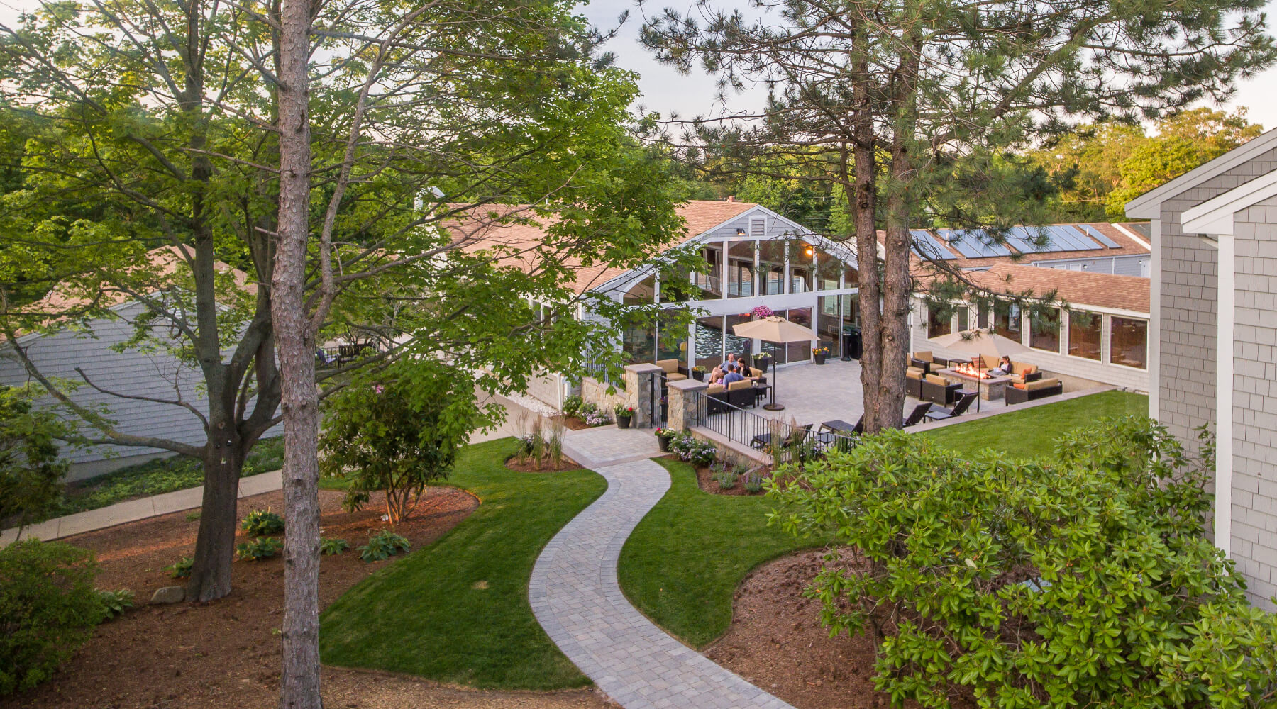 Path Trees Patio Rockport Inn Suites Rockport Ma