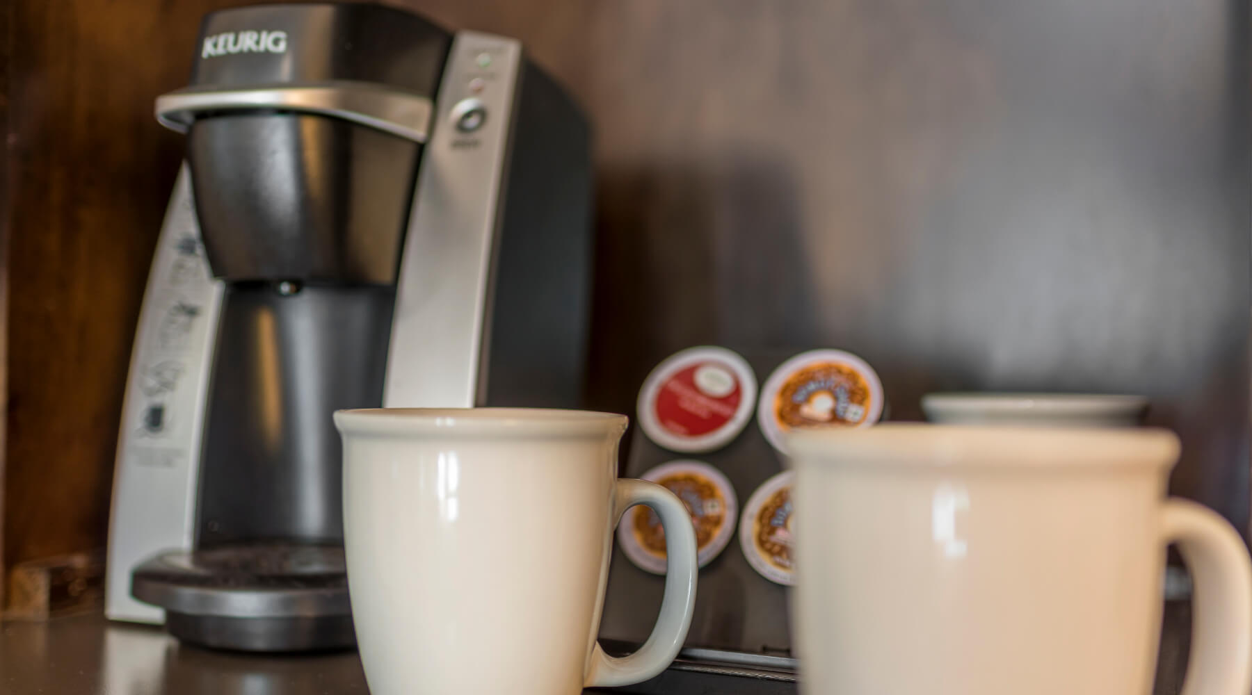 Complimentary Keurig Coffee Dispenser in Guest Room