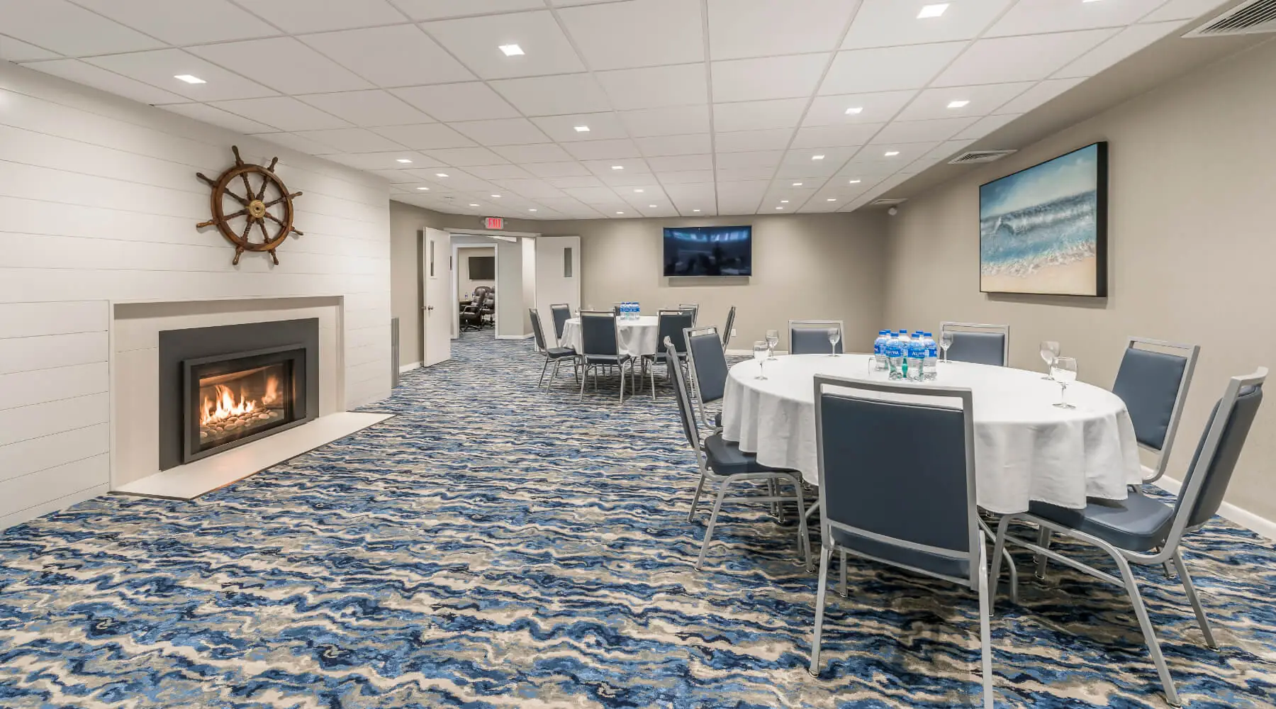 Nautical Themed Meeting Room or Banquet Room at Rockport Inn & Suites